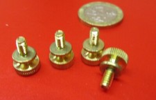 Flared Shoulder Brass Thumb Screw, 3/8" Dia, 6-32 x 1/4" Length, 25 Pc