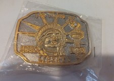 New York Statue of Lady Liberty Belt Buckle 100 year Anniversary 1886 - 1986 NOS