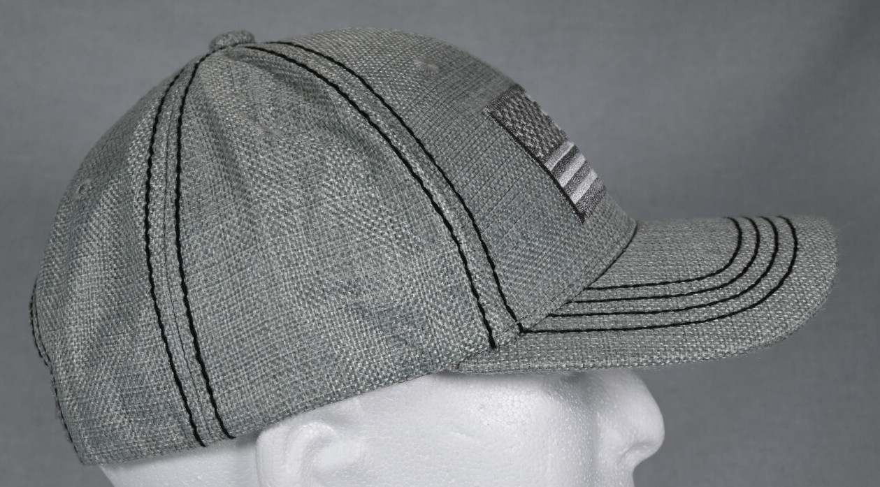 Light Gray American Flag Adjustable Snapback Hat … - image 7
