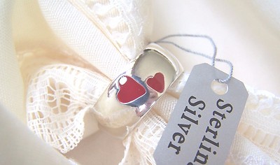 Dakota West!  Shube  Red Hearts   SS 925  Size 5  Quality  New!!