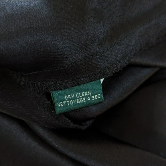 VALENTINO Abito Lauren Ralph Lauren Sweetheart Busto Increspato Linea A Nero 10 Festa di Nozze