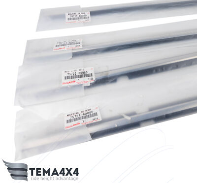 ① Genuine OEM Front and Rear Doors Belt Moulding Set for Toyota