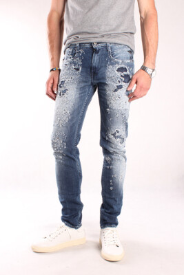 Neu Replay M914 419876S 010 Anbass, Herren Jeans, Hose, Denim, Blau, Trousers
