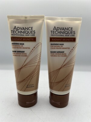 AVON 2x ADVANCE TECHNIQUES RADIANT BRUNETTE SILKENING BALM 3.4 OZ PER
