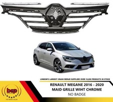 RENAULT MEGANE 2016 - 2021 GRILLE MAIN RADIATOR WITH CHROME NO BADGE
