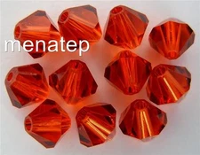 6 5mm Swarovski 5301 Bicones - Indian Red(Please Read Item Description)