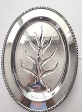  Wm Rogers Avon 3610 Silver Plate "Tree of Life" 16" Footed Serving Meat Platter