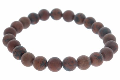  Mahagoni Obsidian frozen Kugel Schmuck Stretch Armband 8mm - 8S152 - individuel
