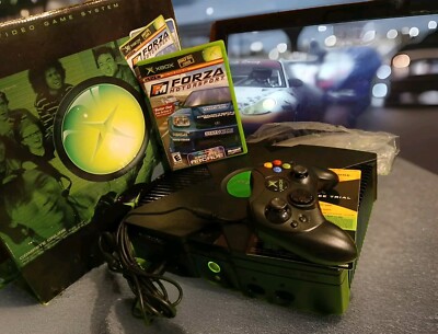  EMACULATE   %OEM ORIGINAL XBOX CIB with GAMES + CONTROLLER + FORZA   