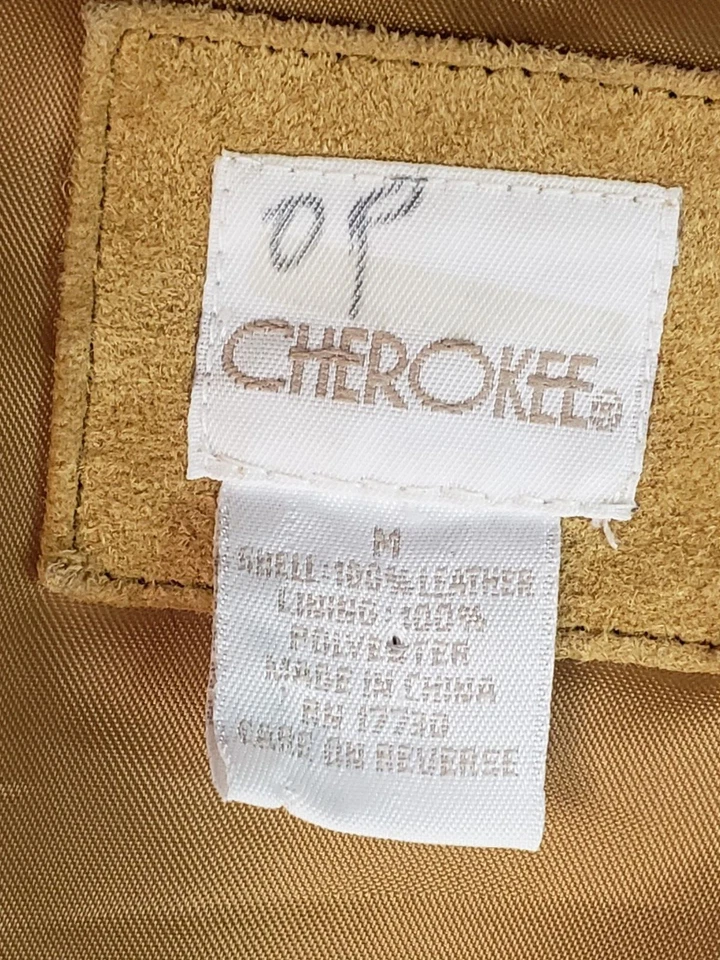 Abrigo Cherokee Damas MEDIANO Cuero Gamuza Genuino Abotonado Foto 4 de 4