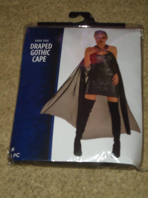 Costume, Female, Dark Side Draped Gothic Cape, Adult, NIP