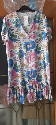 FLORAL FRILL MINI DRESS ONE SIZE