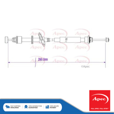 Fits Ford S-Max Galaxy 1.8 dCi 2.0 2.5 Hand Brake Cable Rear Left Apec 1439905