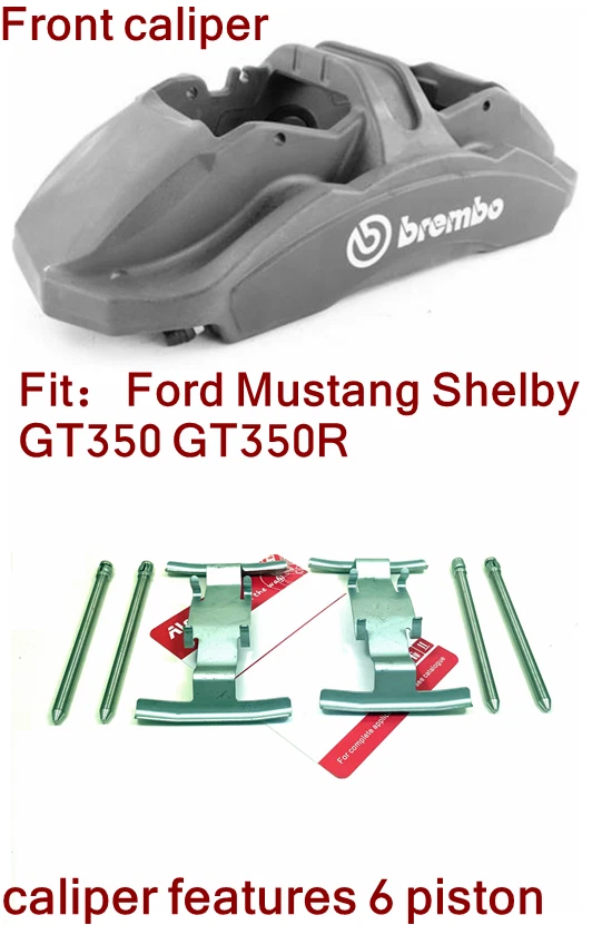 KA084 cn para 16-20 Ford Mustang Shelby GT350 GT350R Kit de herrajes de freno delantero Foto 2 de 4
