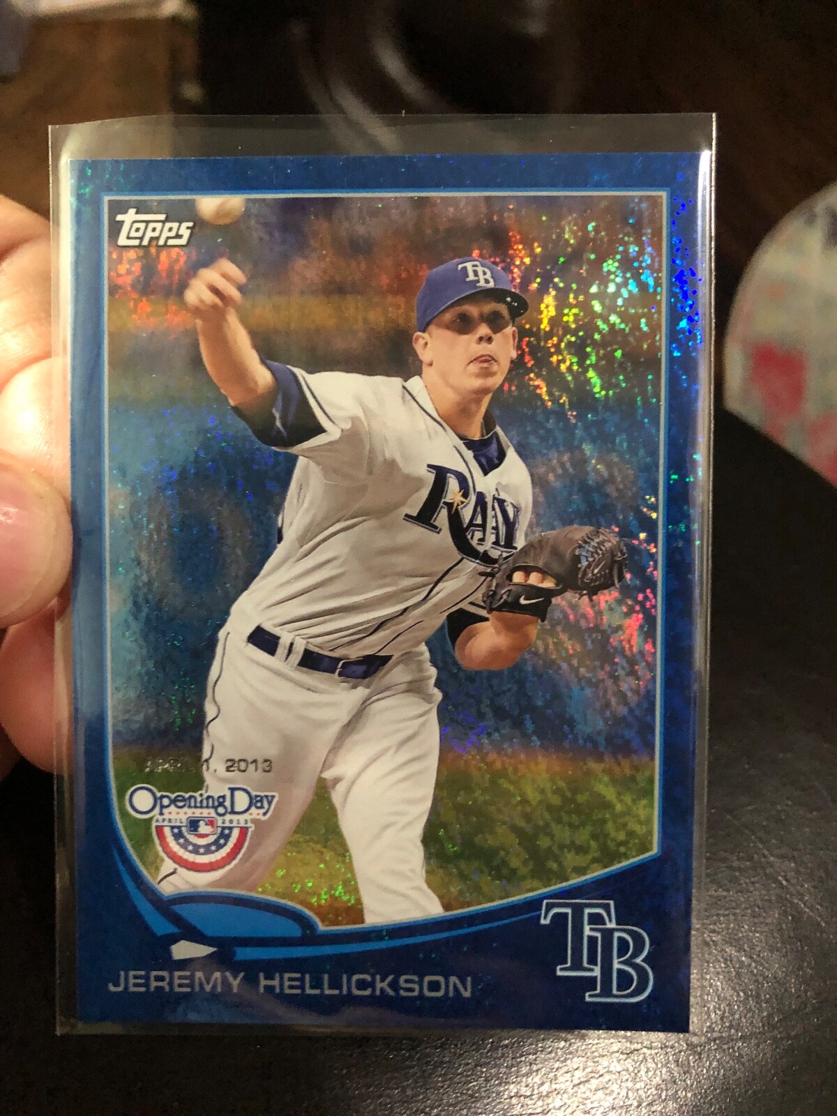 2013 Topps Opening Day Jeremy Hellickson #31 Blue Sparkle /2013 Tampa Rays