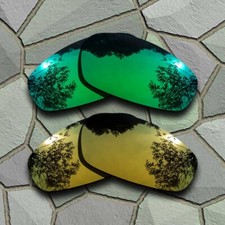 Jade Green Golden Polarized Lenses Replacement For-Oakley Split Jacket
