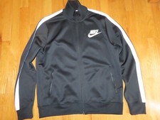Nike Red Label - "NIKE" Logo Zippered LG Warm-Up Jacket BLACK