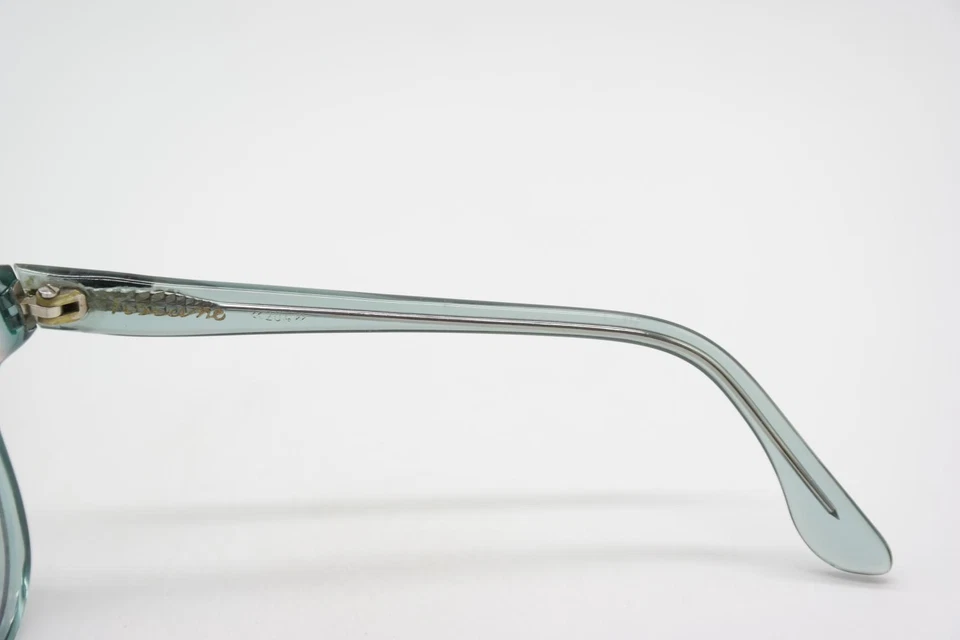 Vintage Brille Tiziano 206 Transparent Grün Gold Oval Brillengestell eyeglasses - Bild 4 von 4