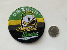 The University Of Oregon DUCKS  Vintage Embroidered Iron On Patch 3" X 3" A1