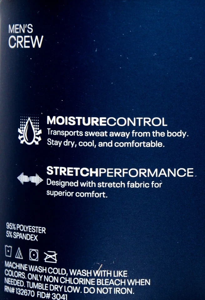 Calcetines Reebok Performance Crew para hombre, talla de zapato 6-12,5, gris, azul, blanco 8 pares Foto 2 de 4