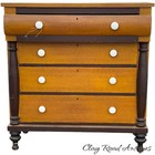 antique paint decorated chest of drawers dresser folk art American 1830s country