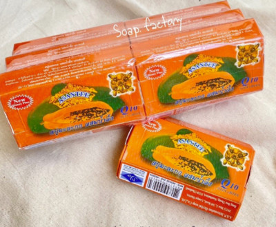 Papaya soap mixed with Asantee honey, pack of 6 bars