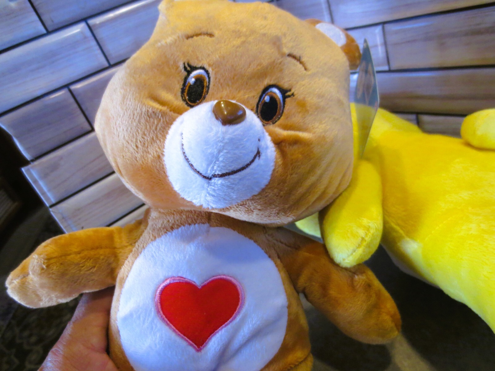 Care Bears Plush Tenderheart & Sunshine Bear New w/Tags 12.5" Free Ship