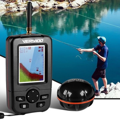 Pro Smart Sonar Fishfinder Echolot Fischfinder mit Dot Matrix Attraktive Lampe