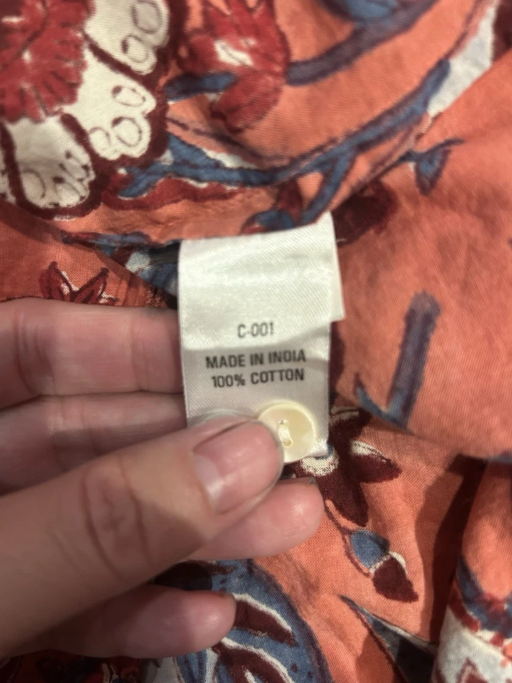 Conjunto de pijama para mujer Anokhi talla S 100 % algodón estampado floral de pierna ancha Foto 3 de 4