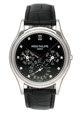 Patek Philippe Grand Complications 5140P Diamond Black Dial Mens Watch Box Paper