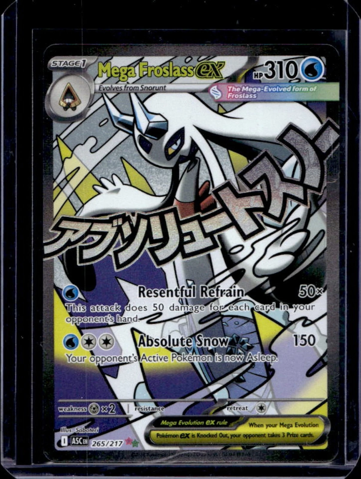 2026 Pokemon Ascended Heroes Mega Froslass ex Attack Rare #265/217