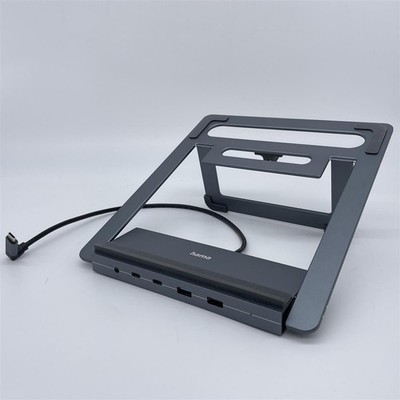 Hama USB C Hub Docking Station mit Laptop-Ständer 12 Ports (4x USB A, 2x HDMI, 3