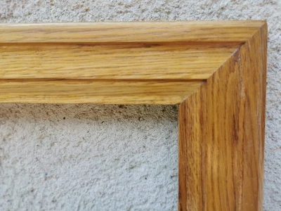 Cadre ancien en bois massif sculpté 45,5 X 36,5 cm Feuil 41 X 31 cm - Photo 1/4