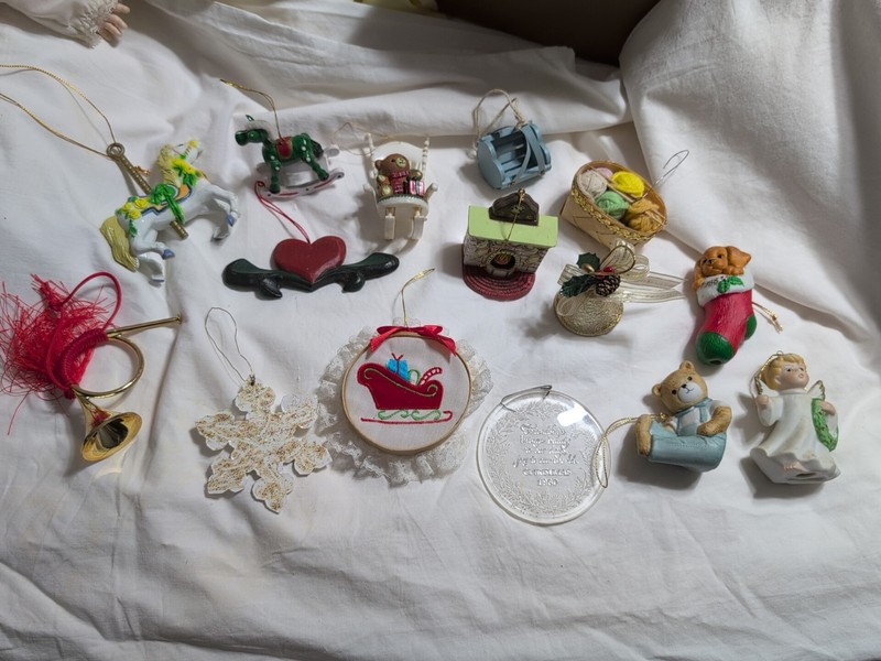 Vintage Christmas Ornaments -Assorted Lot Of 15