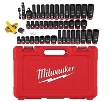 Milwaukee 43PC Shockwave Impact Duty 3/8" Drive SAE  Metric Deep 6 One Size