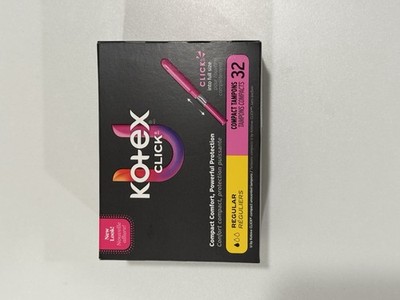 Kotex Click Compact Tampons Regular Unscented 32 Pack