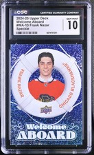 2024-25 UPPER DECK #WA-13 Frank Nazar Welcome Aboard Speckle CGC 10