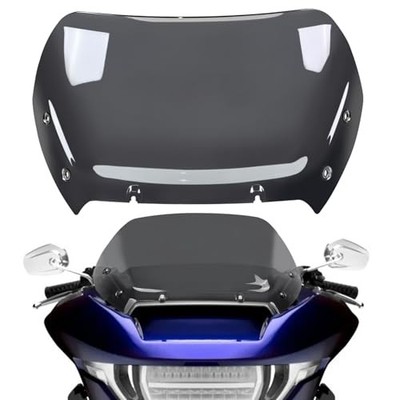 12'' Windshield Windscreen for Motorcycle, Compatible with Harley Road Dark Gray