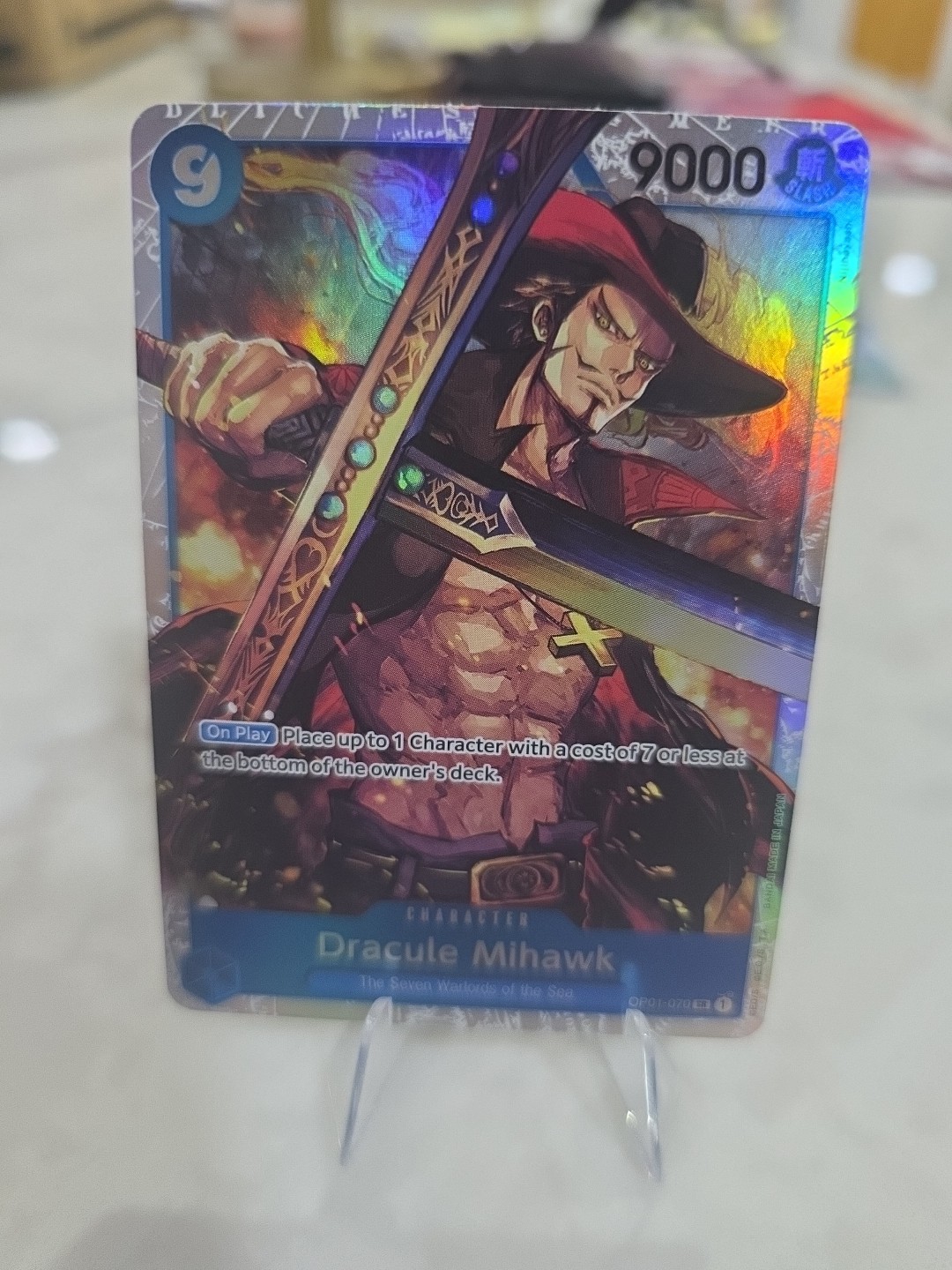 One Piece CCG Dracule Mihawk OP01-070 SR Romance Dawn English
