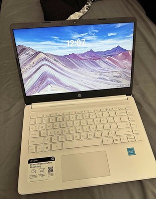 HP Notebook Laptop White Intel Core Processor Sleek Portable Computer Device
