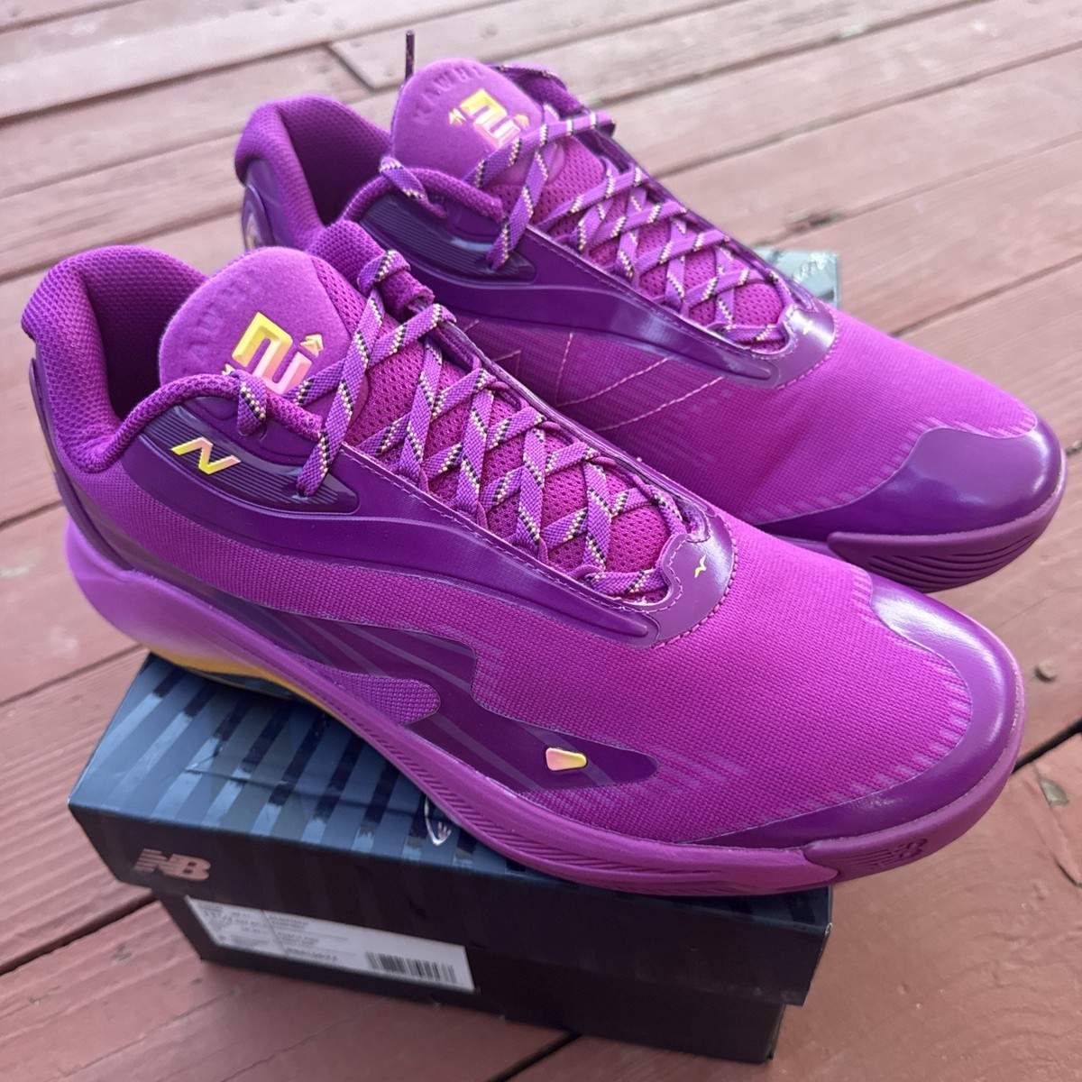 Mens Size 11.5 - New Balance KAWHI 4 Purple Punch Basketball Shoes