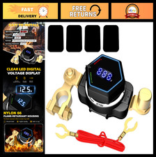 Battery Disconnect Switch with Voltmeter, DC 5-80V Master Isolator Kill Switch f