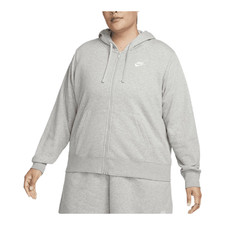 Nike Sportswear Club Fleece Women's Full-Zip Hoodie Plus Size Dark Grey