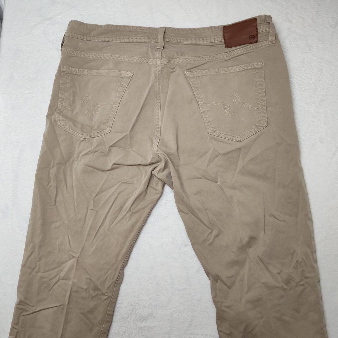 AG Adriano Goldschmied Everett Jeans Mens 38x26 Beige Straight Stretch Denim thumbnail 4