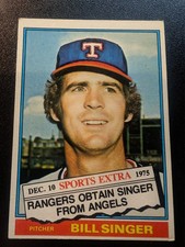 Bill Singer #411T Texas Rangers 1976 Topps