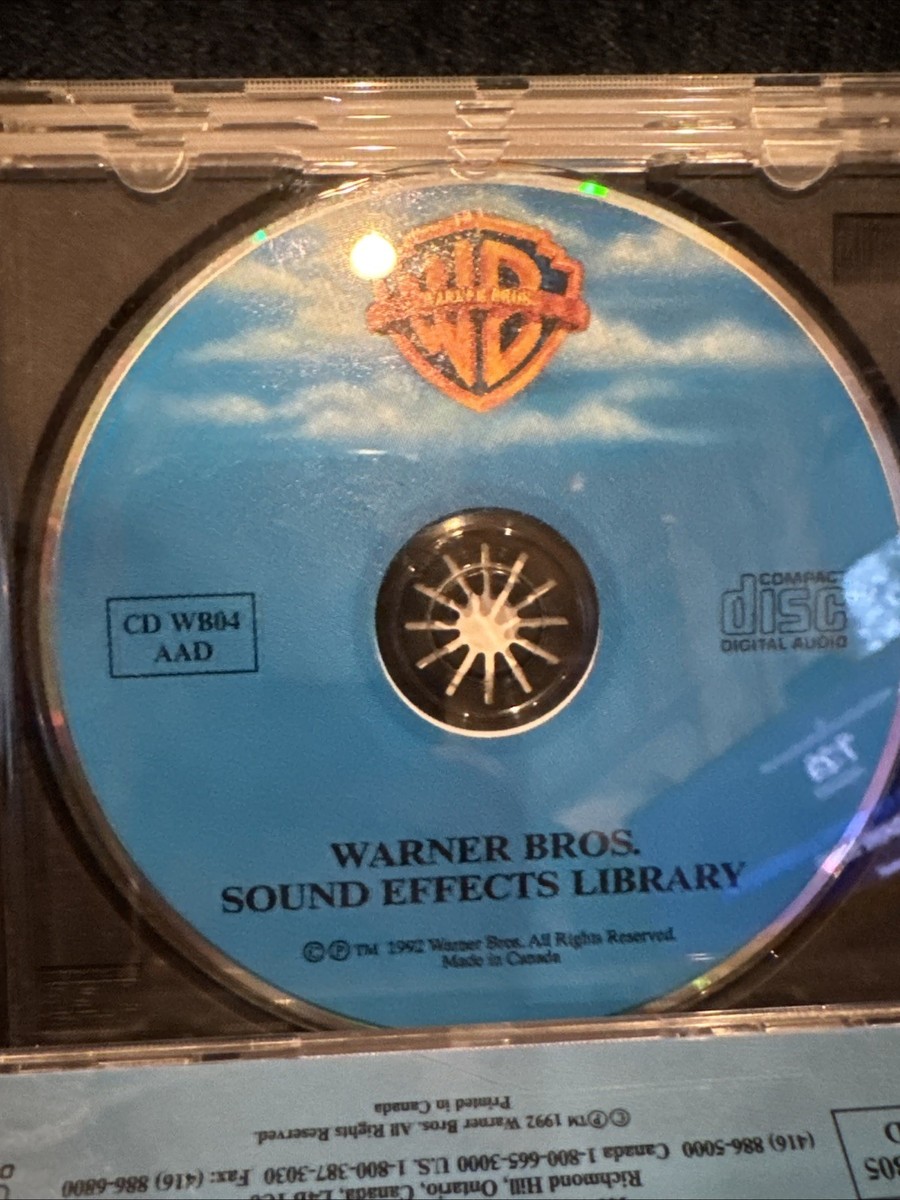 Complete 5 Disc Warner Bros Sound Effects Library 1992 CD Set