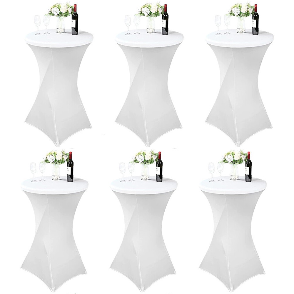 6x Husse Stehtisch Stretch Stehtischhussen Tisch Hussen Bistrotisch Ø 80CM