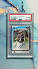 2024-25 Panini Clearly Donruss - JJ McCarthy, Vikings RC Auto PSA10 Gem mint