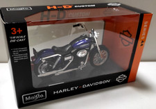 MAISTO H-D CUSTOM 1:18 MOTO HARLEY DAVIDSON DYNA STREET BOB 2006 BLU ART  39360