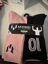 New Messi Collection Cushioned Crew Socks 6 Pair - Men's Shoe Size 6-12